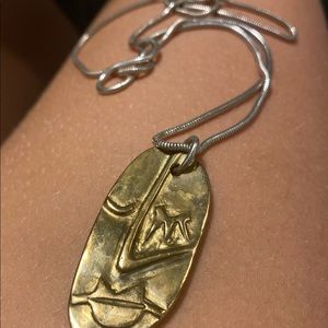 Gold two-faced necklace